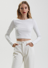 Afends Womens Unknown - Hemp Cropped Long Sleeve Top - Off White - Https://player.vimeo.com/external/653570940.m3u8?s=ae4f21b395bcc852560ecf5cfd7c81ae424ac2ee