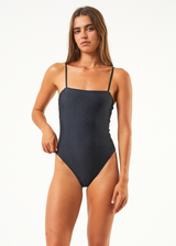Afends Womens Samia - Recycled One Piece Swimsuit - Black - Afends womens samia   recycled one piece swimsuit   black   streetwear   sustainable fashion