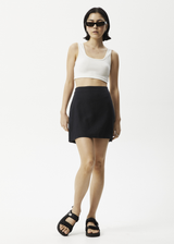 Afends Womens Mariah - Hemp Mini Skirt - Black - Afends womens mariah   hemp mini skirt   black   streetwear   sustainable fashion