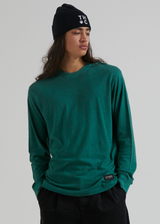 Afends Mens Essential - Hemp Retro Long Sleeve T-Shirt - Emerald - Https://player.vimeo.com/external/664078637.hd.mp4?s=5517ca0c1e06e52503d52bb1085429fad75bda2b&profile_id=175