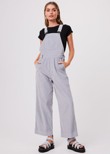 Afends Womens Lucie Attention - Organic Corduroy Overalls - Grey - Afends womens lucie attention   organic corduroy overalls   grey   streetwear   sustainable fashion
