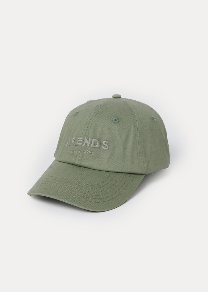 Afends Mens Questions -  Six Panel Cap - Eucalyptus - Streetwear - Sustainable Fashion