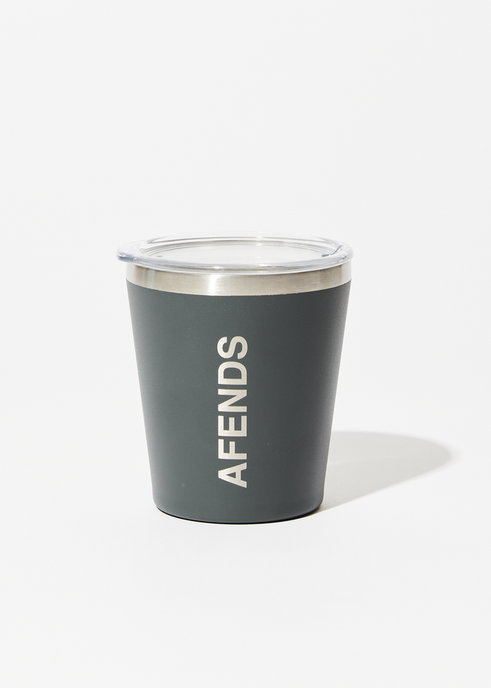 Afends Unisex Pargo x Afends - 8oz Insulated Coffee Cup - BBQ Charcoal - Streetwear - Sustainable Fashion