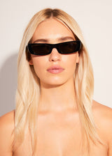 Afends Unisex Jet Fuel - Sunglasses - Gloss Black - Afends unisex jet fuel   sunglasses   gloss black   streetwear   sustainable fashion