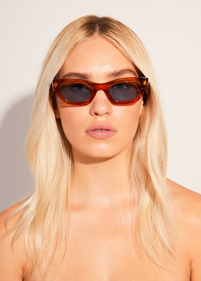Afends Unisex Clementine - Sunglasses - Clear Orange - Streetwear - Sustainable Fashion