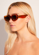 Afends Unisex Super Haze - Sunglasses - Clear Orange - Afends unisex super haze   sunglasses   clear orange   streetwear   sustainable fashion