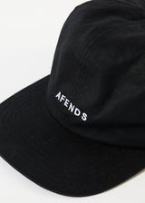 Afends Unisex Dodge - Hemp Panelled Cap - Black - Afends unisex dodge   hemp panelled cap   black   streetwear   sustainable fashion