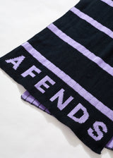 Afends Unisex Donnie - Hemp Knit Striped Scarf - Black - Afends unisex donnie   hemp knit striped scarf   black   streetwear   sustainable fashion