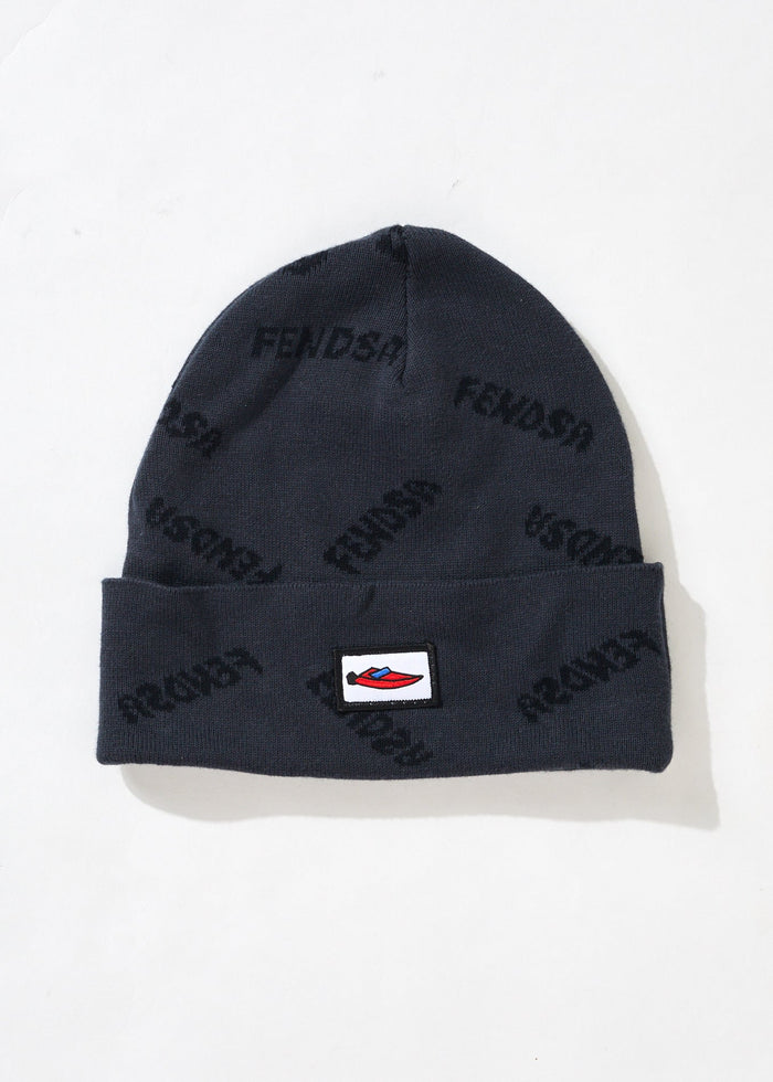 Afends Unisex Fendsa - Recycled Knit Beanie - Charcoal - Streetwear - Sustainable Fashion