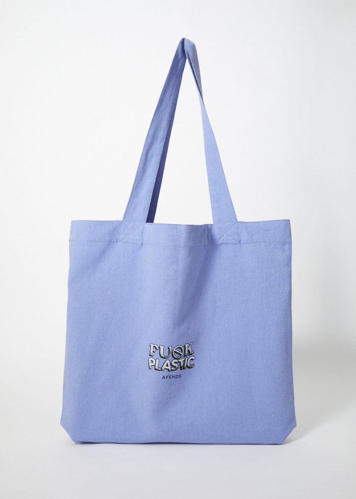 Afends Unisex Fu*k Plastic  - Hemp Tote Bag  - Tulip - Streetwear - Sustainable Fashion