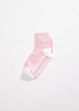 Afends Unisex Happy Hemp - Ankle Socks One Pack - Smokey Pink - Afends unisex happy hemp   ankle socks one pack   smokey pink   streetwear   sustainable fashion