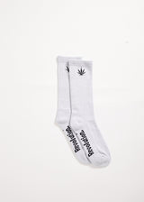 Afends Unisex White Noise - Hemp Crew Socks - Shadow - Afends unisex white noise   hemp crew socks   shadow   streetwear   sustainable fashion