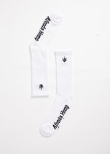 Afends Unisex Happy Hemp - Socks One Pack - White - Afends unisex happy hemp   socks one pack   white   streetwear   sustainable fashion