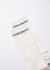 Afends Unisex Boundary - Organic Crew Socks  - Off White - Afends unisex boundary   organic crew socks    off white   streetwear   sustainable fashion