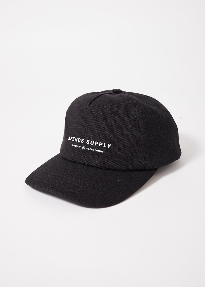 Afends Unisex Supply - Organic Cap - Black - Streetwear - Sustainable Fashion