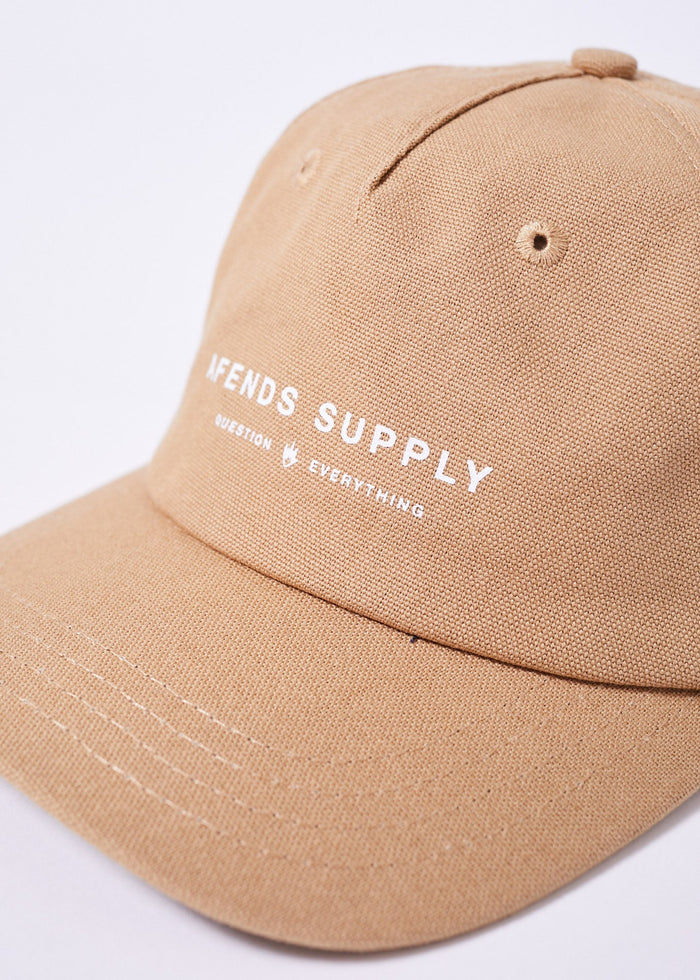 Afends Unisex Supply - Organic Cap - Camel - Streetwear - Sustainable Fashion