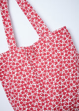 Afends Unisex Madeline - Hemp Canvas Floral Tote Bag  - Red - Afends unisex madeline   hemp canvas floral tote bag    red   streetwear   sustainable fashion