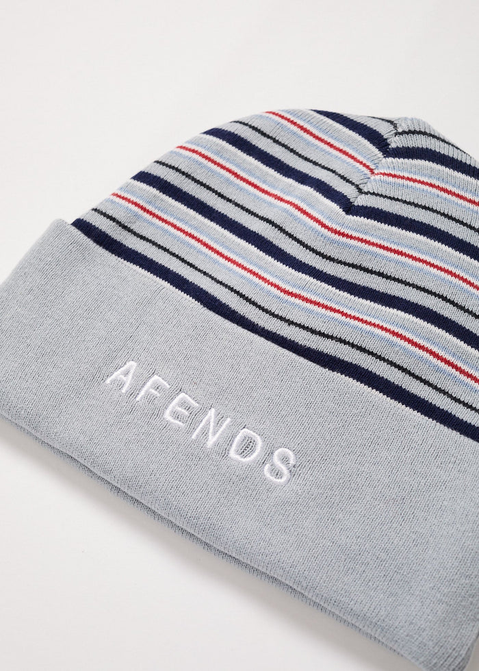 Afends Unisex Supply - Recycled Stripe Beanie - Shadow - Streetwear - Sustainable Fashion
