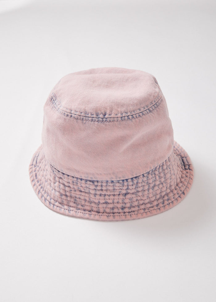 Afends Unisex Lucie - Hemp Washed Denim Bucket Hat - Vintage Pink - Streetwear - Sustainable Fashion