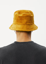 Afends Unisex Waterfall - Corduroy Bucket Hat - Mustard - Afends unisex waterfall   corduroy bucket hat   mustard   streetwear   sustainable fashion