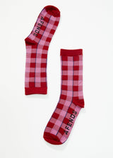 Afends Unisex Sunset - Crew Socks - Deep Red - Afends unisex sunset   crew socks   deep red   streetwear   sustainable fashion