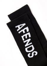 Afends Unisex Spaced Out - Recycled Crew Socks - Black - Afends unisex spaced out   recycled crew socks   black   streetwear   sustainable fashion