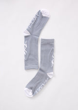 Afends Unisex Tribal - Organic Crew Socks - Silver - Afends unisex tribal   organic crew socks   silver   streetwear   sustainable fashion