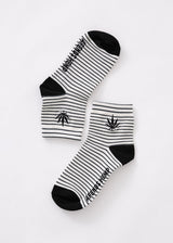 Afends Unisex Moby - Hemp Striped Crew Socks - Shadow - Afends unisex moby   hemp striped crew socks   shadow   streetwear   sustainable fashion