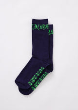 Afends Unisex Reborn - Hemp Crew Socks - Midnight - Afends unisex reborn   hemp crew socks   midnight   streetwear   sustainable fashion