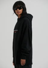 Afends Unisex Razor - Unisex Organic Oversized Hoodie - Black - Afends unisex razor   unisex organic oversized hoodie   black   streetwear   sustainable fashion