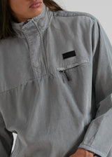 Afends Unisex Attention - Unisex Organic Corduroy Pullover - Grey - Afends unisex attention   unisex organic corduroy pullover   grey   streetwear   sustainable fashion