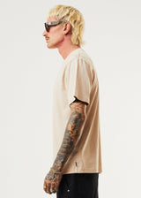 Afends Unisex Solitude - Unisex Organic Retro T-Shirt - Bone - Afends unisex solitude   unisex organic retro t shirt   bone   streetwear   sustainable fashion