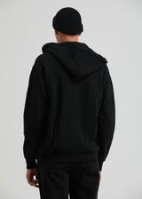 Afends Unisex Solitude - Unisex Organic Zip Up Hoodie - Black - Afends unisex solitude   unisex organic zip up hoodie   black   streetwear   sustainable fashion