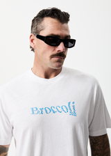 Afends Unisex Broccoli - Unisex Hemp Retro T-Shirt - White - Afends unisex broccoli   unisex hemp retro t shirt   white   streetwear   sustainable fashion