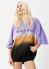 Afends Womens Fixative - Hemp Oversized T-Shirt - Plum - Afends womens fixative   hemp oversized t shirt   plum   streetwear   sustainable fashion