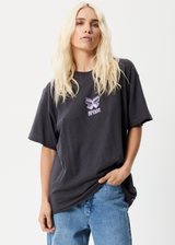 Afends Womens Little Dreamer - Hemp Oversized Graphic T-Shirt - Charcoal - Afends womens little dreamer   hemp oversized graphic t shirt   charcoal   streetwear   sustainable fashion
