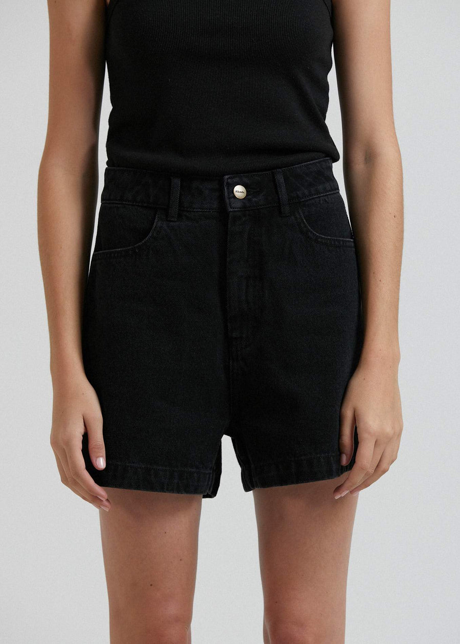 Seventy Threes - Women's Denim Shorts - Black - Organic Cotton - Afends US.