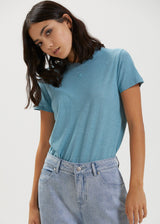 Afends Womens Azure - Hemp Standard Fit T-Shirt - Marine - Https://player.vimeo.com/external/588175951.hd.mp4?s=0a1fa37808ae073c6e2832894b561847986af9f1&profile_id=175