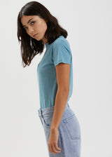 Afends Womens Azure - Hemp Standard Fit T-Shirt - Marine - Afends womens azure   hemp standard fit t shirt   marine   streetwear   sustainable fashion