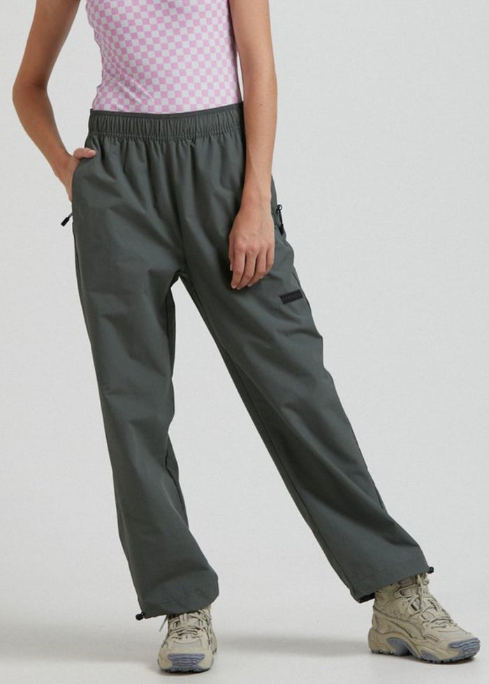 Afends Womens Sybil - Recycled Spray Pants  - Jungle Green - Streetwear - Sustainable Fashion