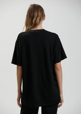 Afends Womens Enlighten - Hemp Oversized T-Shirt - Black - Afends womens enlighten   hemp oversized t shirt   black   streetwear   sustainable fashion