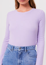 Afends Womens Harvey - Hemp Ribbed Long Sleeve Top - Orchid - Afends womens harvey   hemp ribbed long sleeve top   orchid   streetwear   sustainable fashion