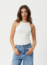 Afends Womens Pearly - Hemp Ribbed Singlet - Off White - Afends womens pearly   hemp ribbed singlet   off white   streetwear   sustainable fashion