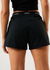 Afends Womens Homebase - Hemp Sweat Shorts - Black - Afends womens homebase   hemp sweat shorts   black   streetwear   sustainable fashion