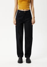 Afends Womens Shelby - Hemp Wide Leg Pants - Black - Afends womens shelby   hemp wide leg pants   black   streetwear   sustainable fashion