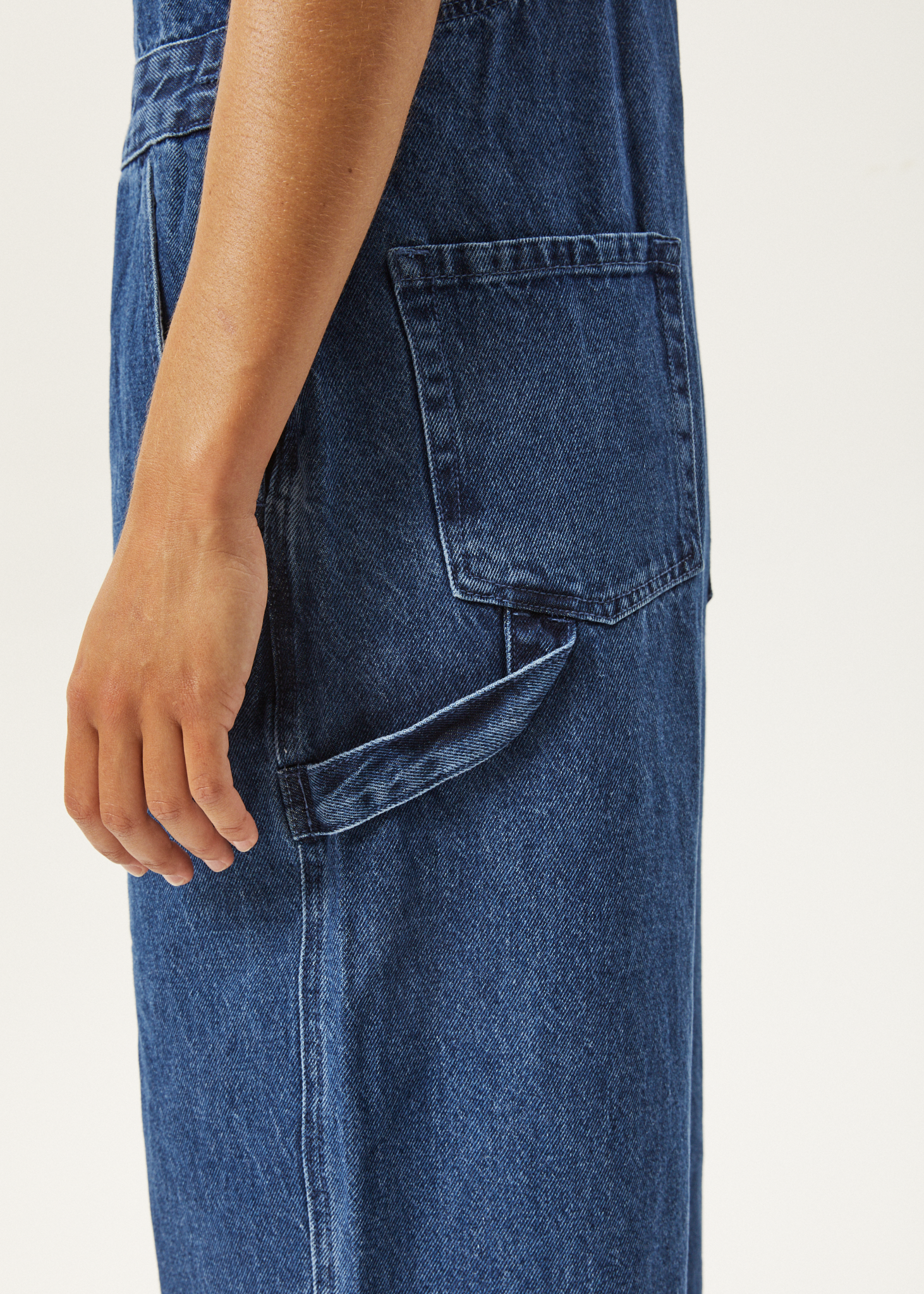 Afends Womens Louis - Organic Denim Baggy Overalls - Washed Black - Afends  US.