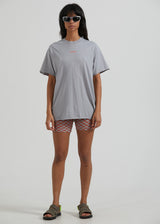 Afends Womens Carvings - Recycled Oversized T-Shirt - Grey - Afends womens carvings   recycled oversized t shirt   grey   streetwear   sustainable fashion