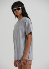 Afends Womens Carvings - Recycled Oversized T-Shirt - Grey - Afends womens carvings   recycled oversized t shirt   grey   streetwear   sustainable fashion