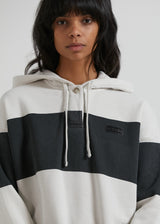 Afends Womens Disorder - Organic Striped Hoodie - Off White - Afends womens disorder   organic striped hoodie   off white   streetwear   sustainable fashion