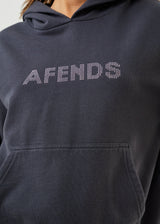 Afends Womens Glits - Recycled Hoodie - Charcoal - Afends womens glits   recycled hoodie   charcoal   streetwear   sustainable fashion